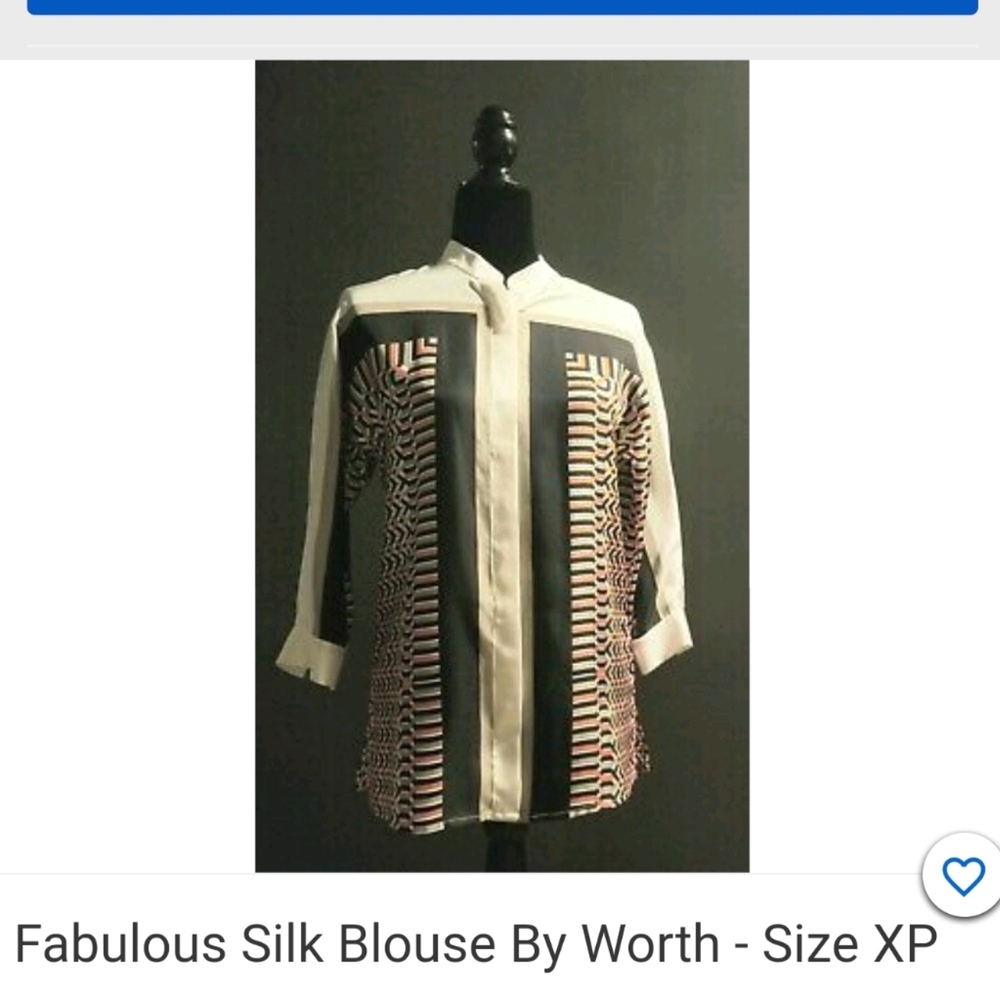 Silk blouse by Worth New York